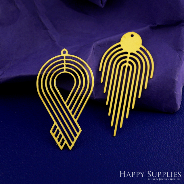 Stainless Steel Jewelry Charms, Raw Brass Charms, Water Ripple Charms, Earrings Findings, Stainless Steel Silver Jewelry Pendants, Stainless Steel Silver Jewelry Findings, Brassl Pendants Jewelry Wholesale (D2731)