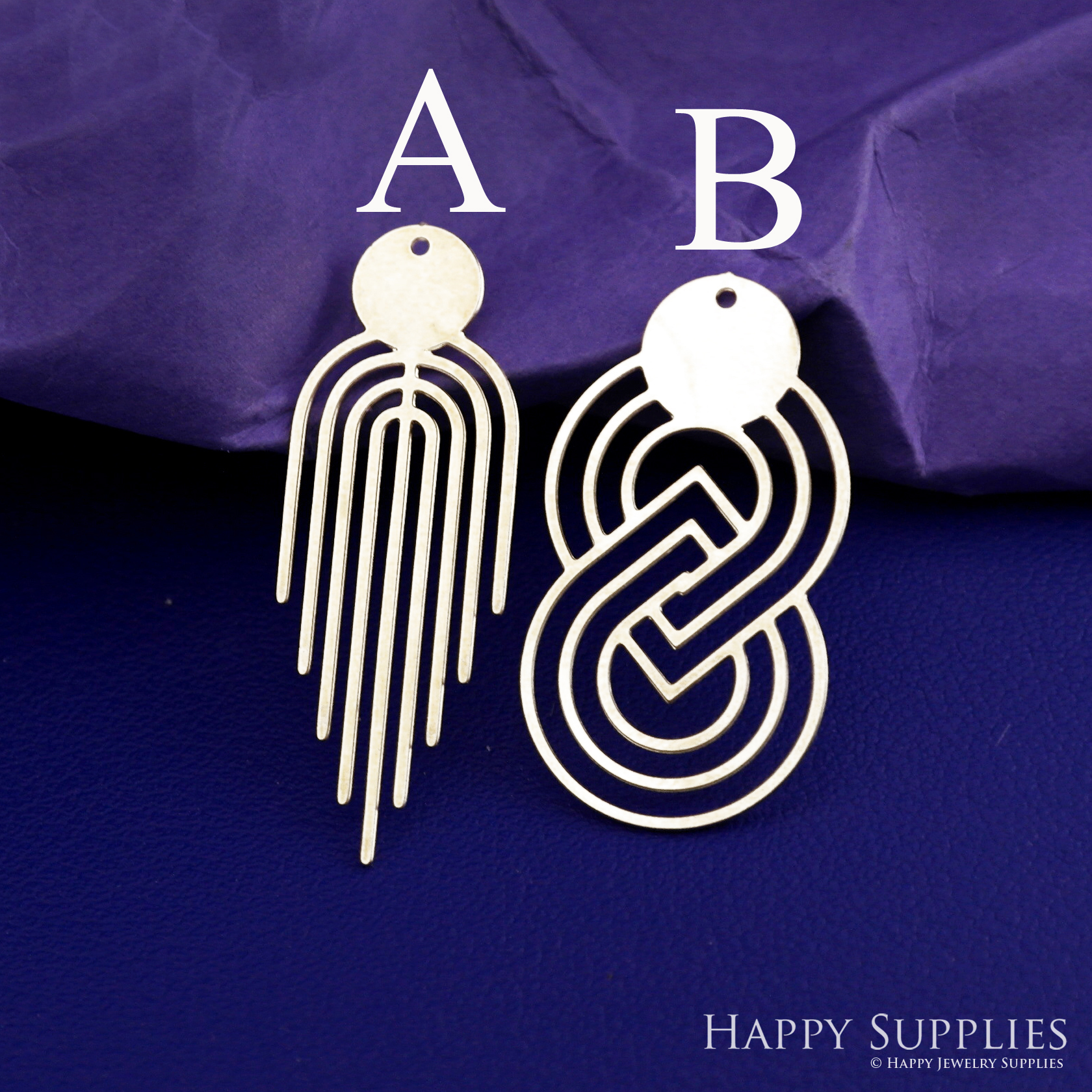 Stainless Steel Jewelry Charms, Raw Brass Charms, Water Ripple Charms, Earrings Findings, Stainless Steel Silver Jewelry Pendants, Stainless Steel Silver Jewelry Findings, Brassl Pendants Jewelry Wholesale (D2730)