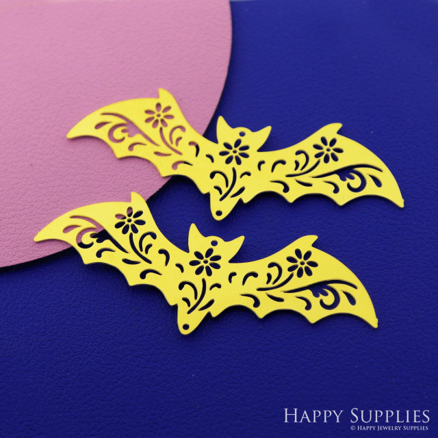 Stainless Steel Jewelry Charms, Brass Charms, Bat Charms, Earrings Findings, Stainless Steel Silver Jewelry Pendants, Brass Jewelry Findings, Stainless Steel Pendants Jewelry Wholesale (D2706)