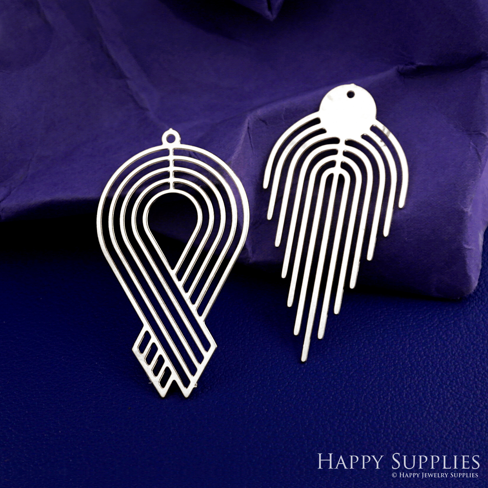 Stainless Steel Jewelry Charms, Raw Brass Charms, Water Ripple Charms, Earrings Findings, Stainless Steel Silver Jewelry Pendants, Stainless Steel Silver Jewelry Findings, Brassl Pendants Jewelry Wholesale (D2731)