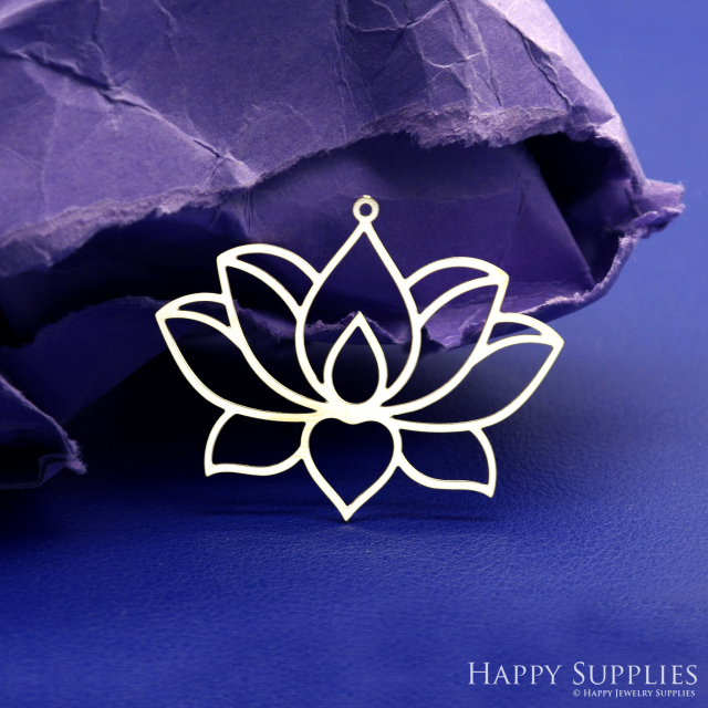 Stainless Steel Jewelry Charms, Brass Charms, Lotus Charms, Earrings Findings, Stainless Steel Silver Jewelry Pendants, Brass Jewelry Findings, Stainless Steel Pendants Jewelry Wholesale (D2721)