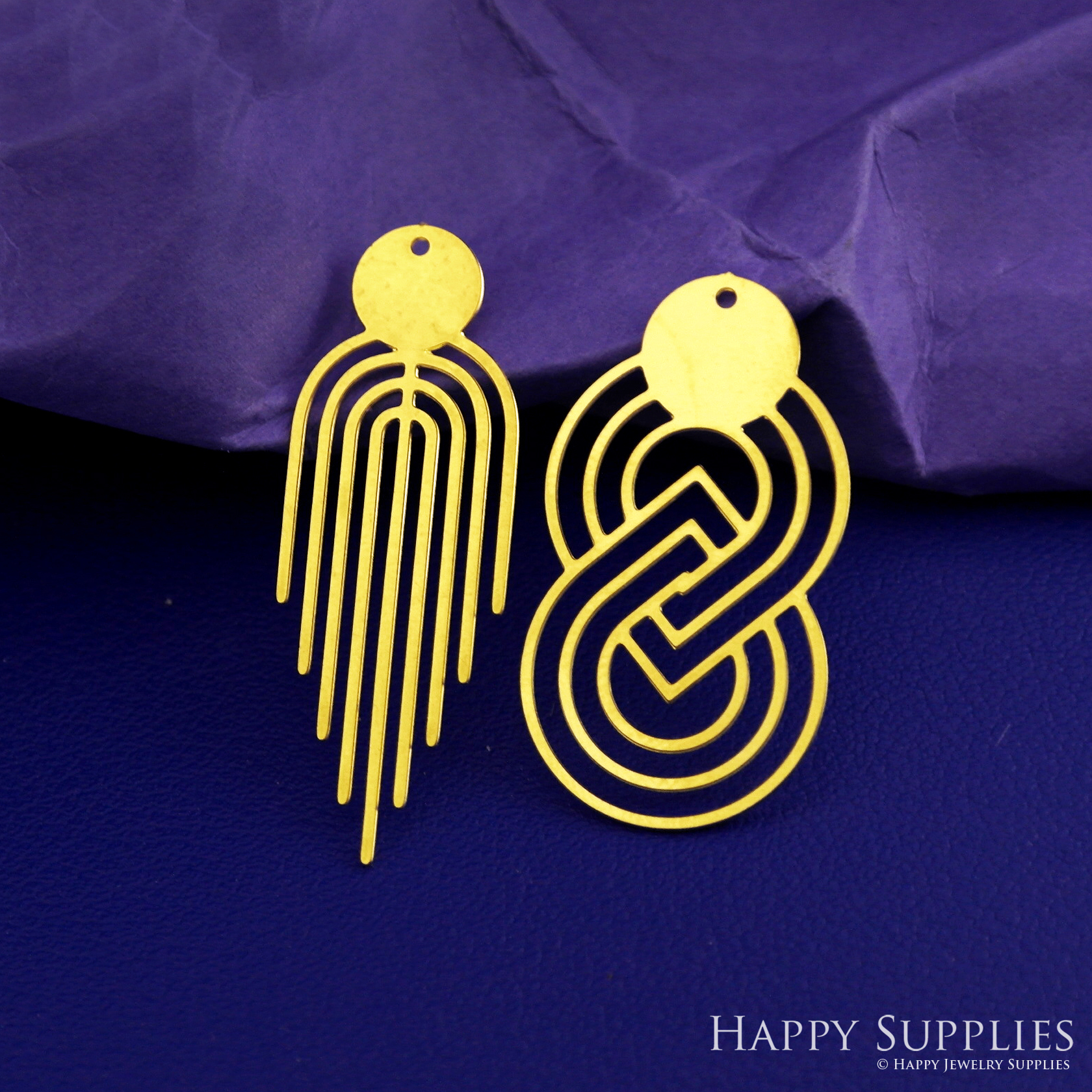 Stainless Steel Jewelry Charms, Raw Brass Charms, Water Ripple Charms, Earrings Findings, Stainless Steel Silver Jewelry Pendants, Stainless Steel Silver Jewelry Findings, Brassl Pendants Jewelry Wholesale (D2730)