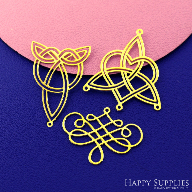 Stainless Steel Jewelry Charms, Geometric Stainless Steel Earring Charms, Knot Raw Brass Charms, Stainless Steel Silver Jewelry Pendants, Stainless Steel Silver Jewelry Findings, Stainless Steel Pendants Jewelry Wholesale (D2687)