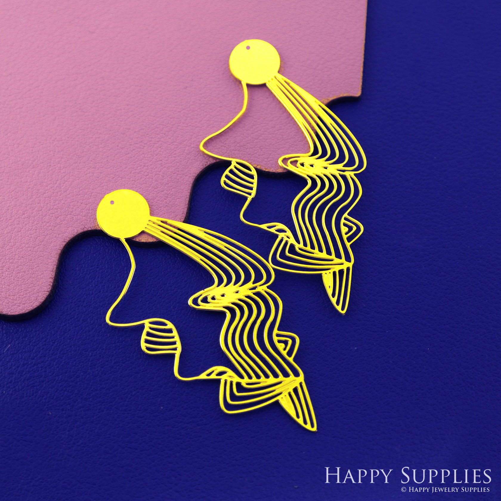 Stainless Steel Jewelry Charms, Brass Charms, Water Ripple Charms, Earrings Findings, Stainless Steel Silver Jewelry Pendants, Brass Jewelry Findings, Stainless Steel Pendants Jewelry Wholesale (SSD2680)