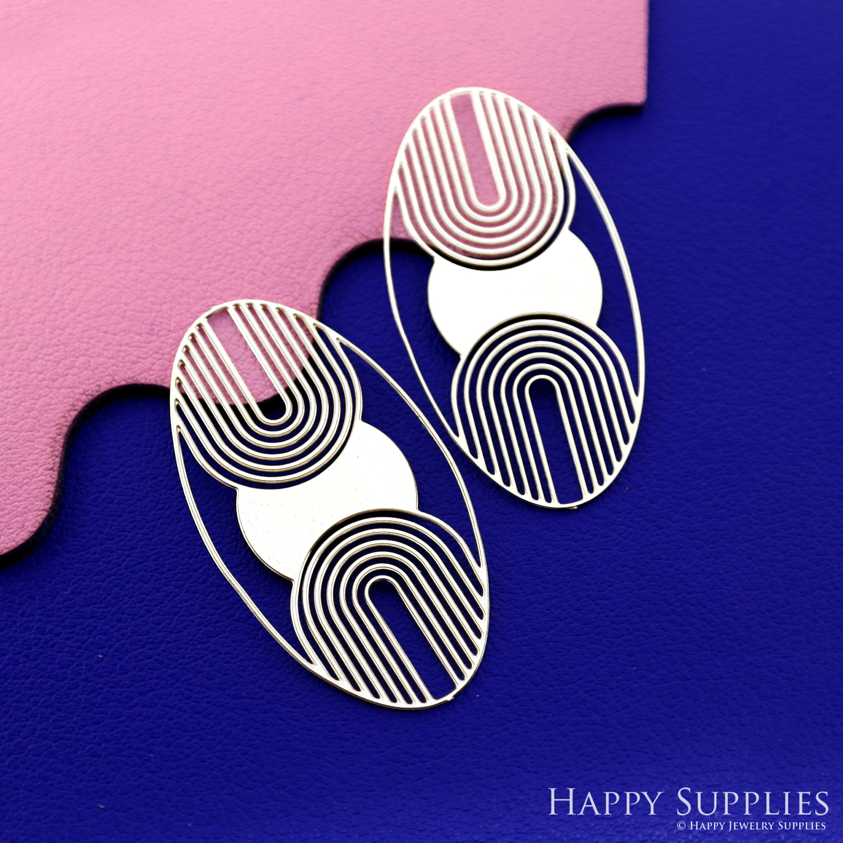 Stainless Steel Jewelry Charms, Brass Charms, Water Ripple Charms, Earrings Findings, Stainless Steel Silver Jewelry Pendants, Brass Jewelry Findings, Stainless Steel Pendants Jewelry Wholesale (SSD2681)