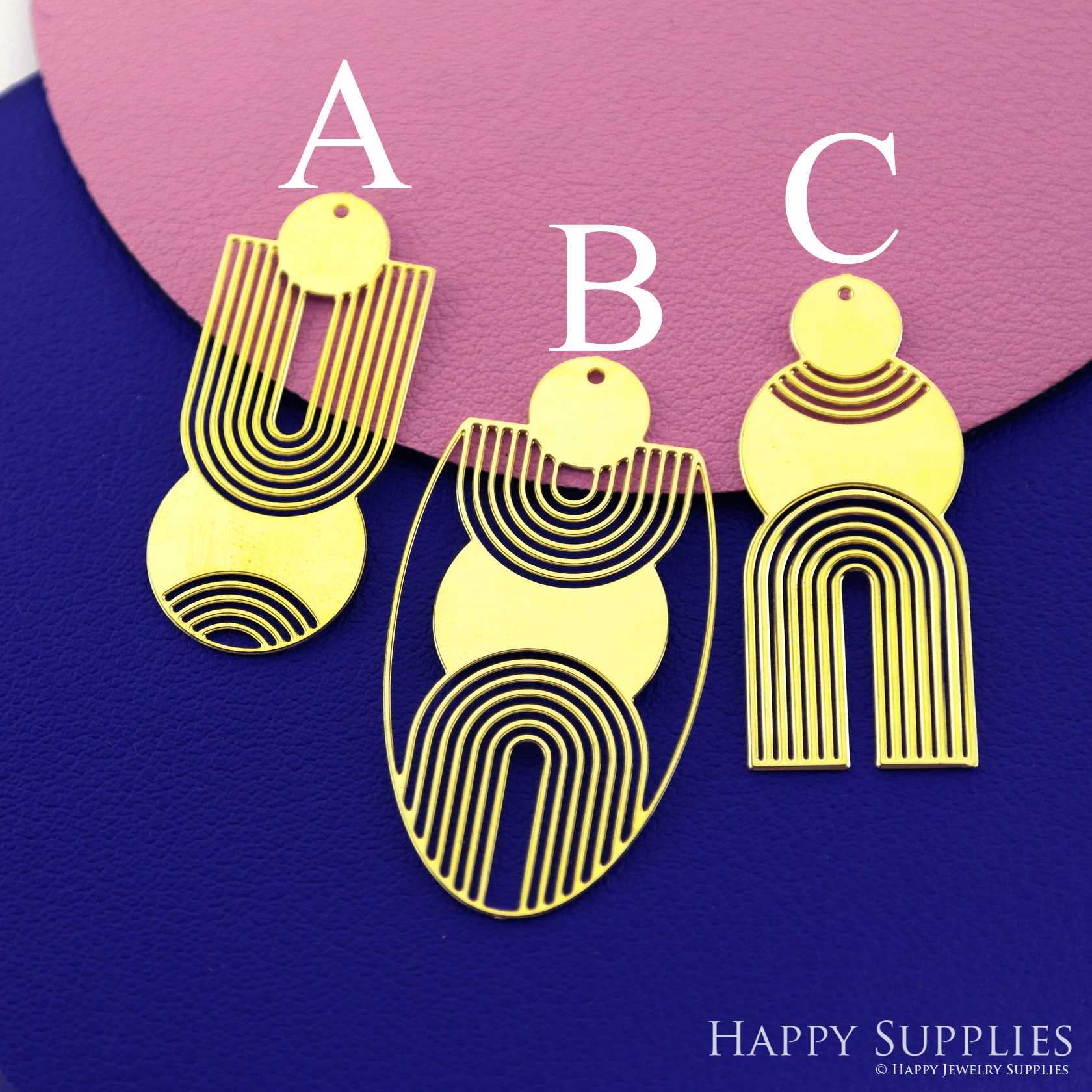 Stainless Steel Jewelry Charms, Geometric Stainless Steel Earring Charms, Water Ripple Raw Brass Charms, Stainless Steel Silver Jewelry Pendants, Stainless Steel Silver Jewelry Findings, Stainless Steel Pendants Jewelry Wholesale (SSD2684)
