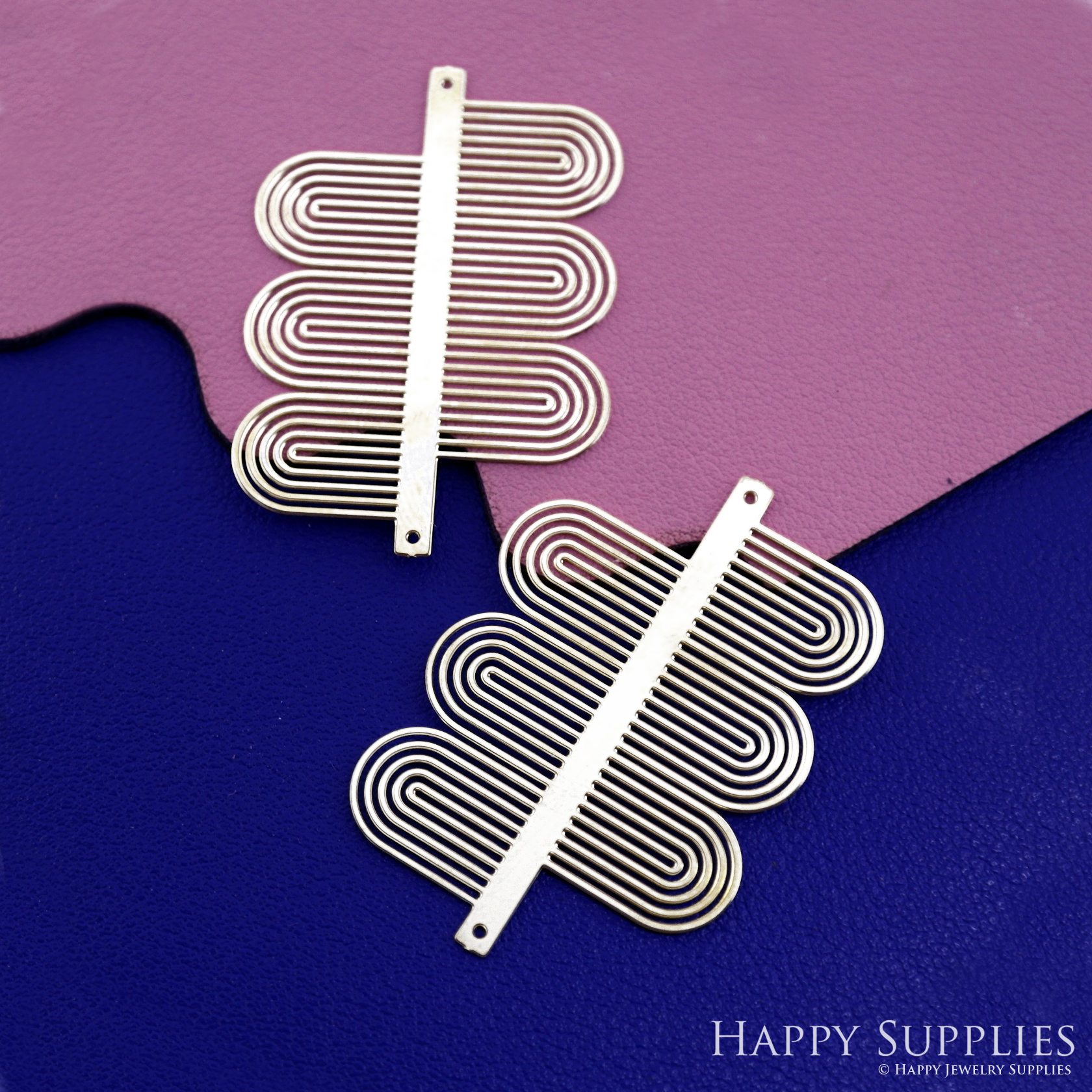Stainless Steel Jewelry Charms, Brass Charms, Water Ripple Charms, Earrings Findings, Stainless Steel Silver Jewelry Pendants, Brass Jewelry Findings, Stainless Steel Pendants Jewelry Wholesale (SSD2679)