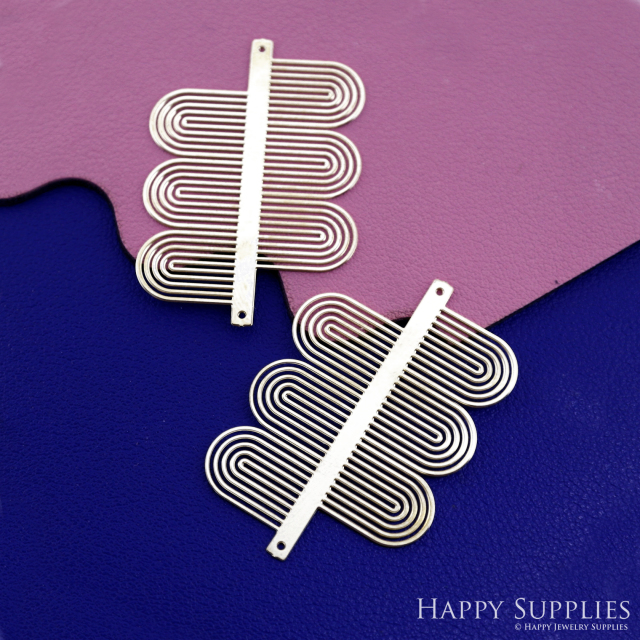 Stainless Steel Jewelry Charms, Brass Charms, Water Ripple Charms, Earrings Findings, Stainless Steel Silver Jewelry Pendants, Brass Jewelry Findings, Stainless Steel Pendants Jewelry Wholesale (D2679)