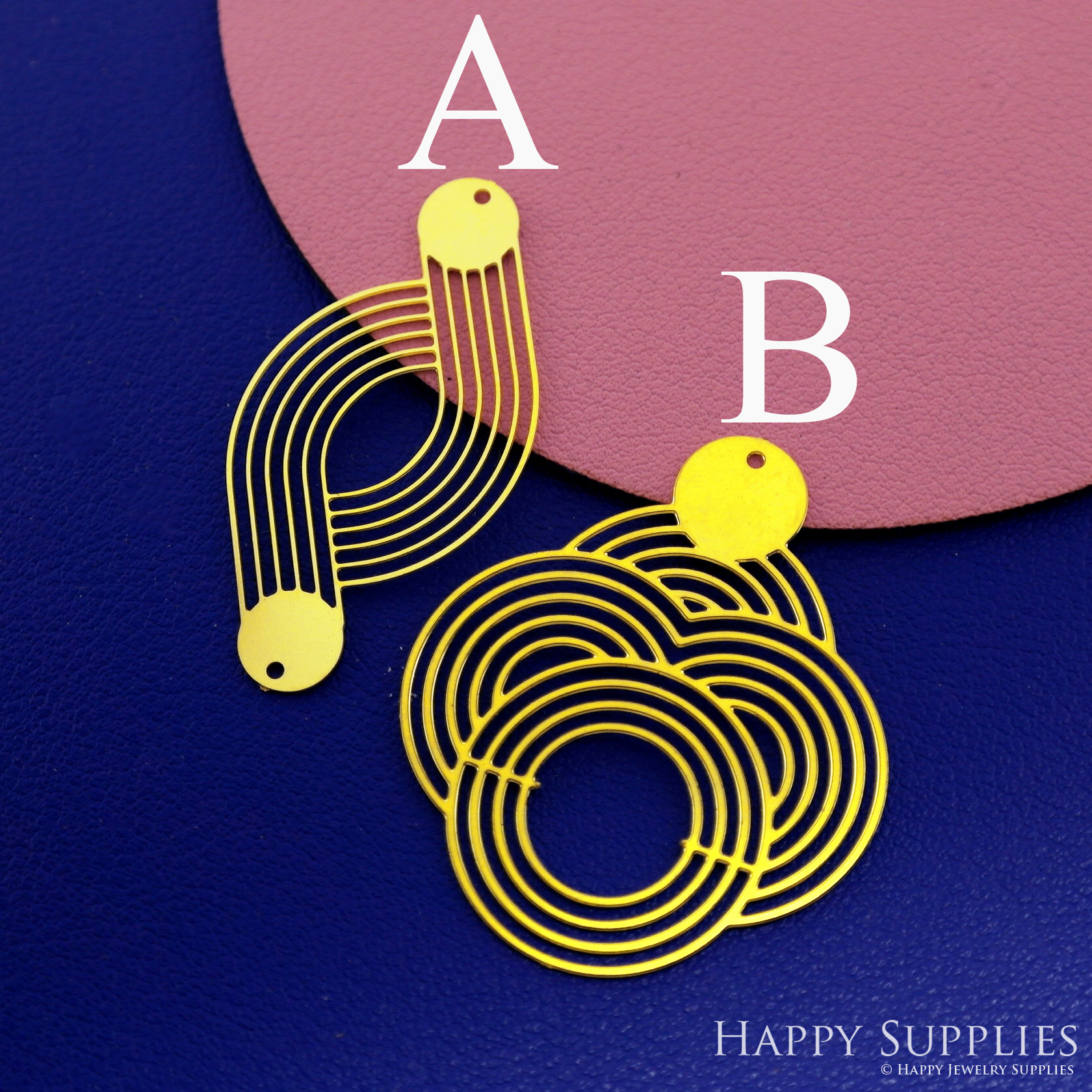 Stainless Steel Jewelry Charms, Raw Brass Charms, Water Ripple Charms, Earrings Findings, Stainless Steel Silver Jewelry Pendants, Stainless Steel Silver Jewelry Findings, Brassl Pendants Jewelry Wholesale (SSD2698)