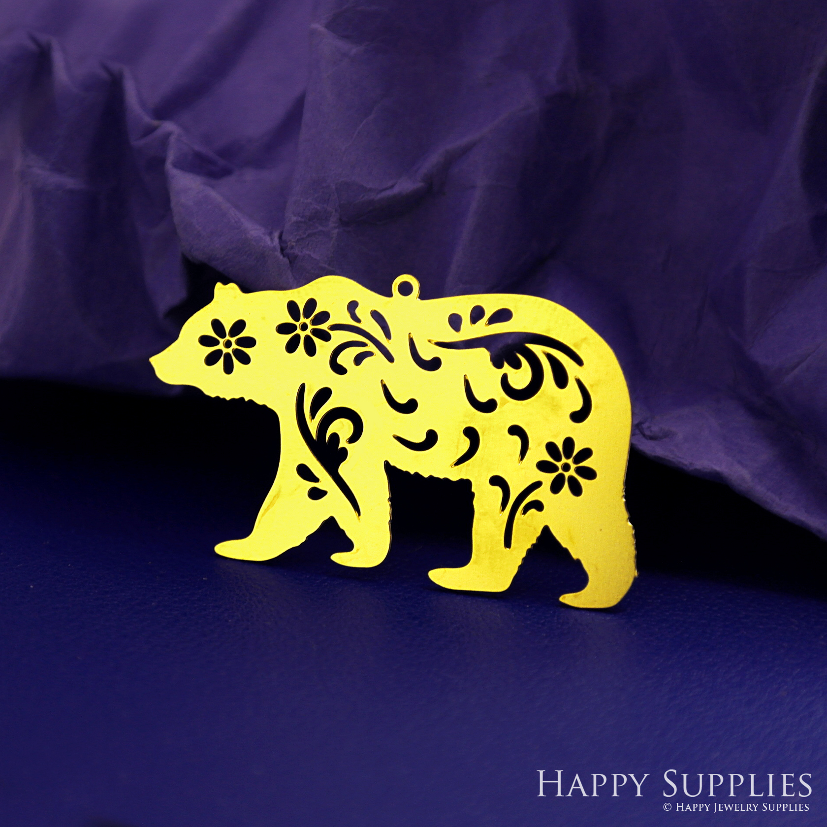 Stainless Steel Jewelry Charms, Brass Charms, Bear Charms, Earrings Findings, Stainless Steel Silver Jewelry Pendants, Brass Jewelry Findings, Stainless Steel Pendants Jewelry Wholesale (D2703)