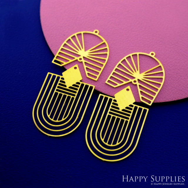 Stainless Steel Jewelry Charms, Raw Brass Charms, Water Ripple Charms, Earrings Findings, Stainless Steel Silver Jewelry Pendants, Stainless Steel Silver Jewelry Findings, Brassl Pendants Jewelry Wholesale (D2700)