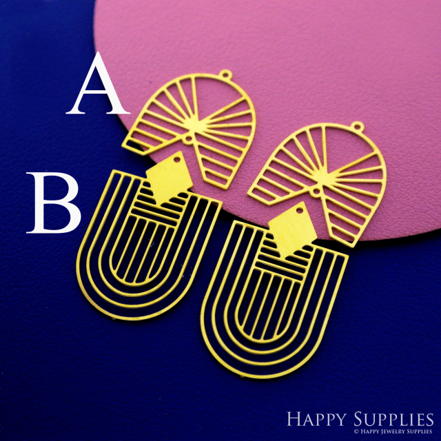 Stainless Steel Jewelry Charms, Raw Brass Charms, Water Ripple Charms, Earrings Findings, Stainless Steel Silver Jewelry Pendants, Stainless Steel Silver Jewelry Findings, Brassl Pendants Jewelry Wholesale (D2700)