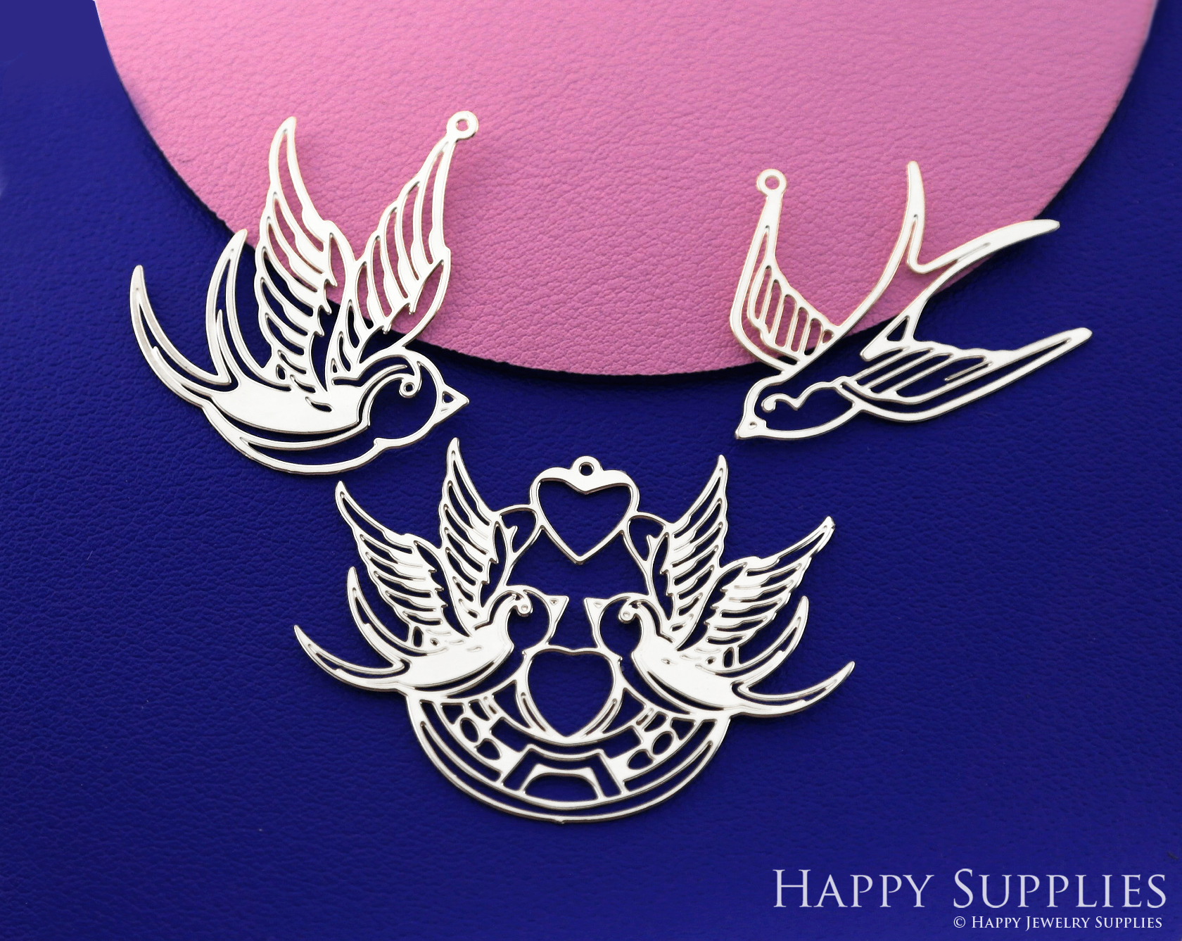 Stainless Steel Jewelry Charms, Geometric Stainless Steel Earring Charms, Brass Charms, Swallow Charms, Stainless Steel Silver Jewelry Pendants, Stainless Steel Silver Jewelry Findings, Stainless Steel Pendants Jewelry Wholesale (SSD2692)