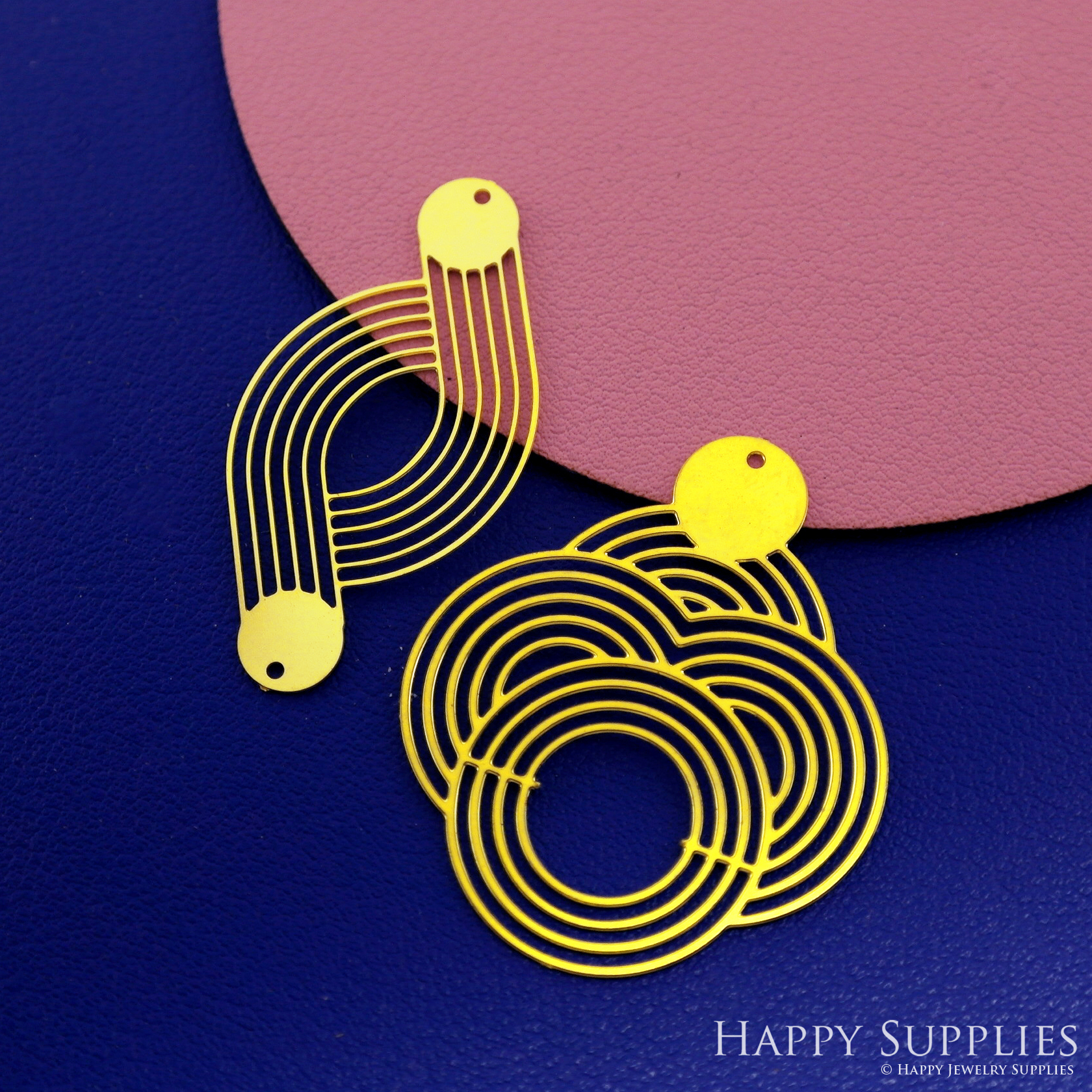 Stainless Steel Jewelry Charms, Raw Brass Charms, Water Ripple Charms, Earrings Findings, Stainless Steel Silver Jewelry Pendants, Stainless Steel Silver Jewelry Findings, Brassl Pendants Jewelry Wholesale (SSD2698)