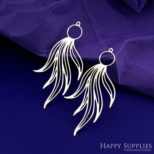 Stainless Steel Jewelry Charms, Brass Charms, Fishtail Charms, Earrings Findings, Stainless Steel Silver Jewelry Pendants, Brass Jewelry Findings, Stainless Steel Pendants Jewelry Wholesale (D2749)
