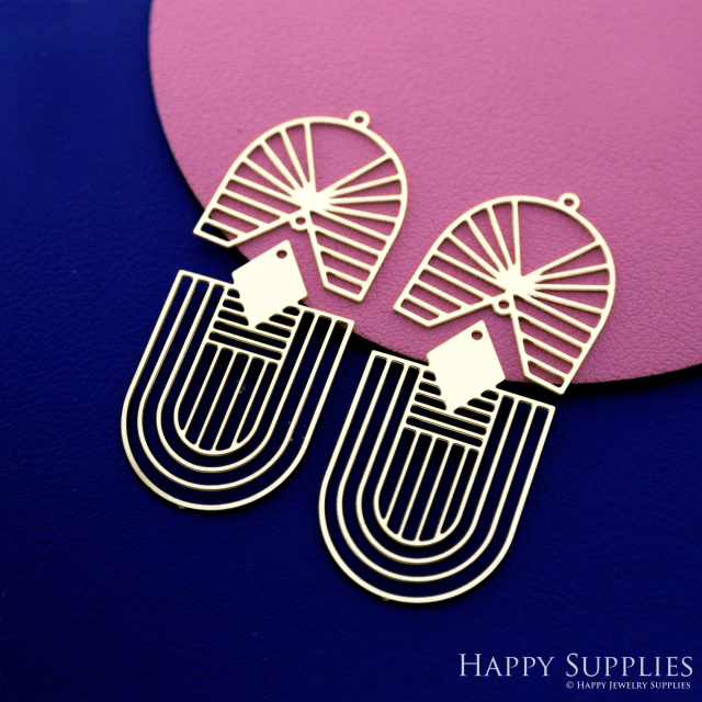 Stainless Steel Jewelry Charms, Raw Brass Charms, Water Ripple Charms, Earrings Findings, Stainless Steel Silver Jewelry Pendants, Stainless Steel Silver Jewelry Findings, Brassl Pendants Jewelry Wholesale (D2700)