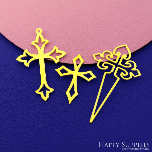 Stainless Steel Jewelry Charms, Geometric Stainless Steel Earring Charms, Brass Charms, Cross Charms, Stainless Steel Silver Jewelry Pendants, Stainless Steel Silver Jewelry Findings, Stainless Steel Pendants Jewelry Wholesale (D2690)