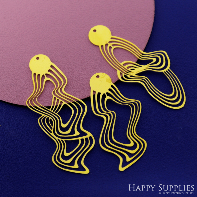 Stainless Steel Jewelry Charms, Geometric Stainless Steel Earring Charms, Water Ripple Raw Brass Charms, Stainless Steel Silver Jewelry Pendants, Stainless Steel Silver Jewelry Findings, Stainless Steel Pendants Jewelry Wholesale (D2699)