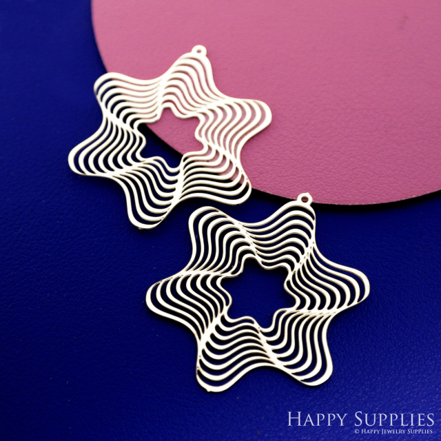 Stainless Steel Jewelry Charms, Brass Charms, Water Ripple Charms, Earrings Findings, Stainless Steel Silver Jewelry Pendants, Brass Jewelry Findings, Stainless Steel Pendants Jewelry Wholesale (D2701)