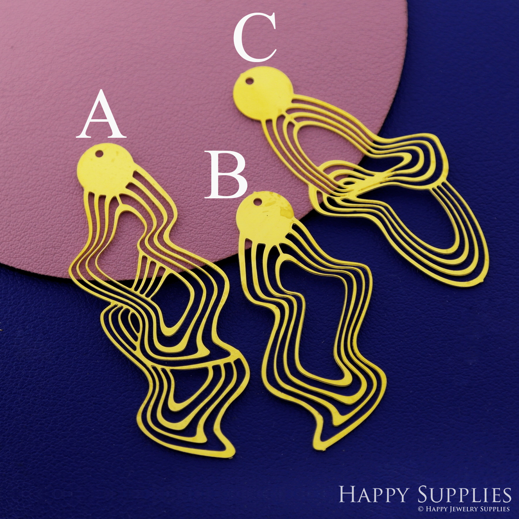 Stainless Steel Jewelry Charms, Geometric Stainless Steel Earring Charms, Water Ripple Raw Brass Charms, Stainless Steel Silver Jewelry Pendants, Stainless Steel Silver Jewelry Findings, Stainless Steel Pendants Jewelry Wholesale (SSD2699)