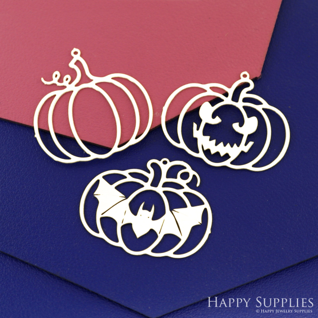 Stainless Steel Jewelry Charms, Geometric Stainless Steel Earring Charms, Pumpkin Raw Brass Charms, Stainless Steel Silver Jewelry Pendants, Stainless Steel Silver Jewelry Findings, Stainless Steel Pendants Jewelry Wholesale (D2755)