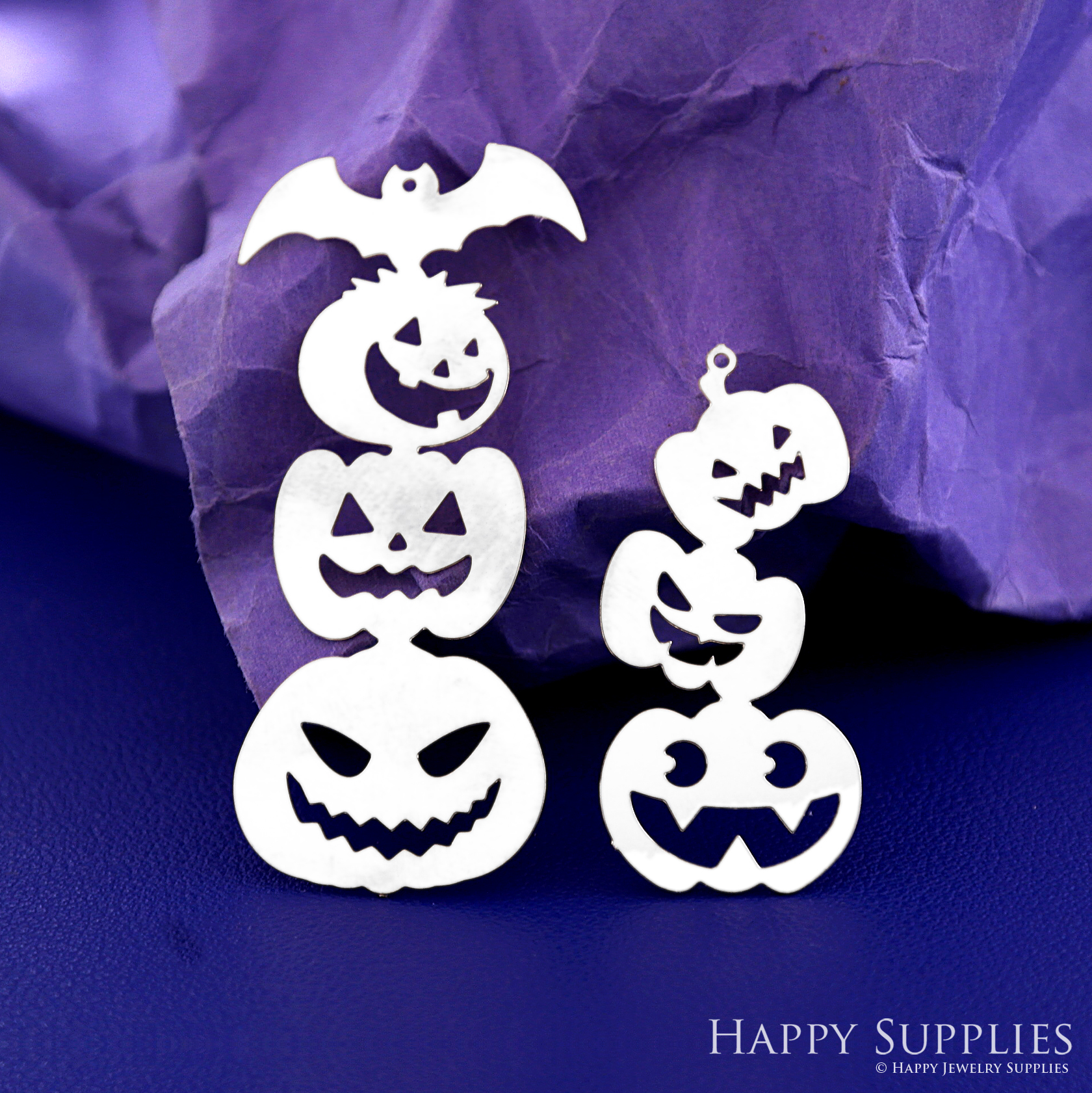 Stainless Steel Jewelry Charms, Raw Brass Charms, Pumpkin Charms, Earrings Findings, Stainless Steel Silver Jewelry Pendants, Stainless Steel Silver Jewelry Findings, Brassl Pendants Jewelry Wholesale (D2737)
