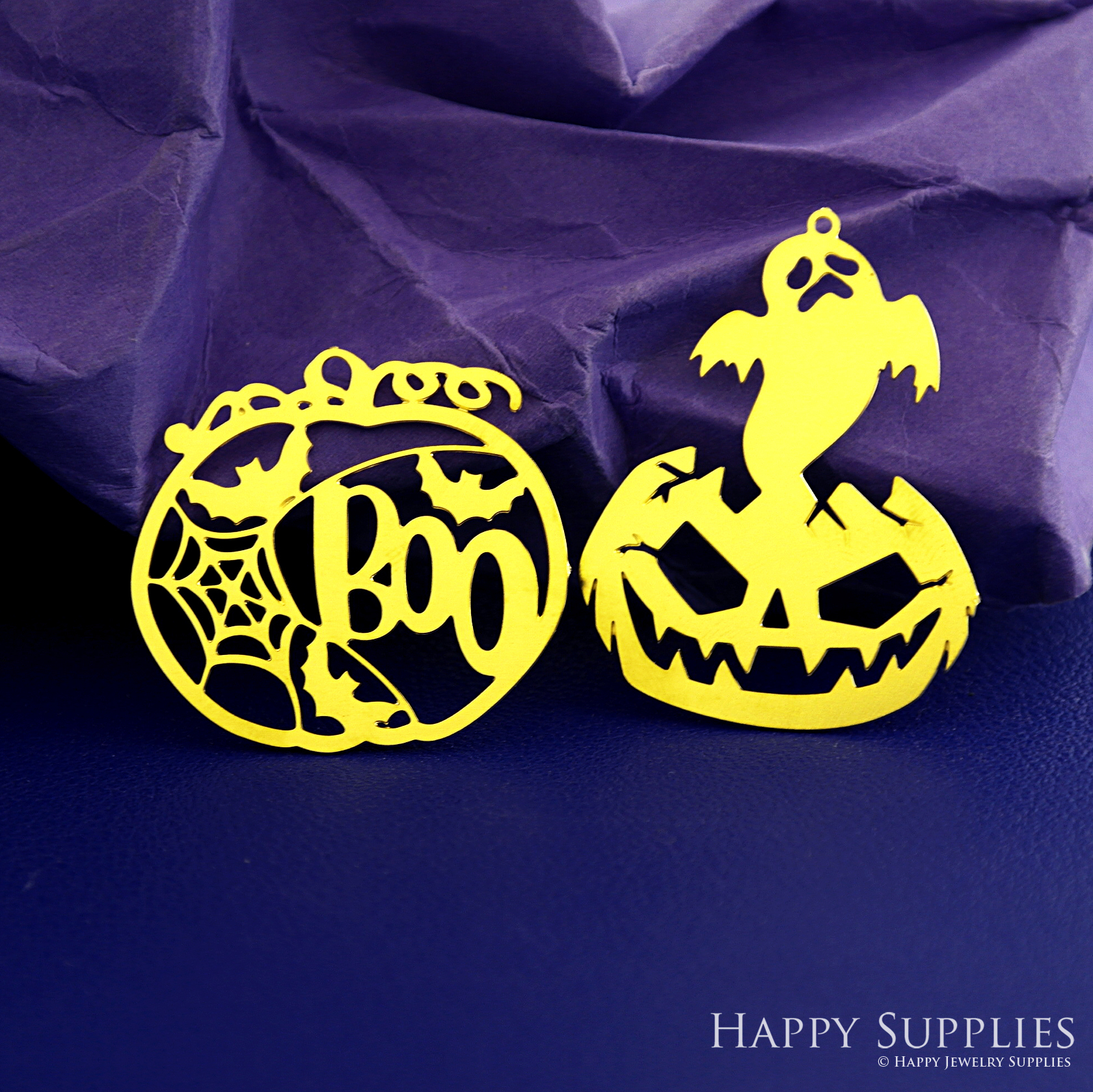 Stainless Steel Jewelry Charms, Raw Brass Charms, Pumpkin Bat Charms, Earrings Findings, Stainless Steel Silver Jewelry Pendants, Stainless Steel Silver Jewelry Findings, Brassl Pendants Jewelry Wholesale (D2784)