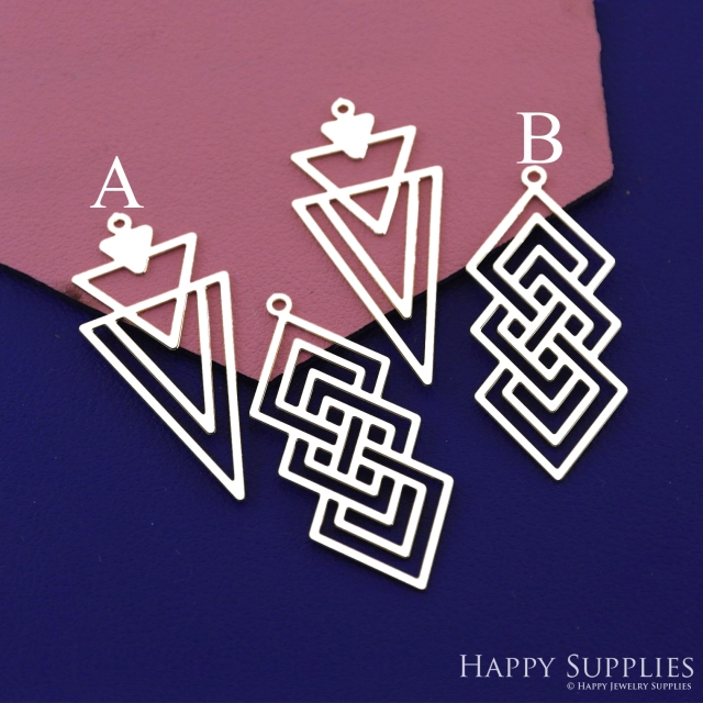 Stainless Steel Jewelry Charms, Raw Brass Charms, Water Ripple Charms, Earrings Findings, Stainless Steel Silver Jewelry Pendants, Stainless Steel Silver Jewelry Findings, Brassl Pendants Jewelry Wholesale (D2792)