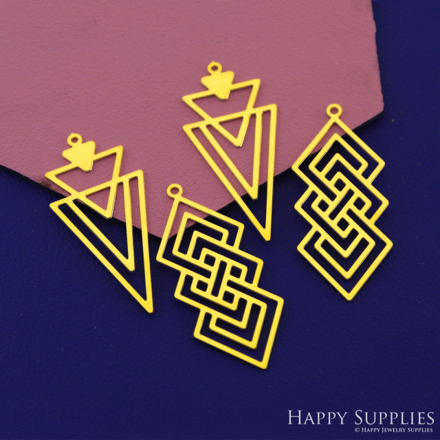 Stainless Steel Jewelry Charms, Raw Brass Charms, Water Ripple Charms, Earrings Findings, Stainless Steel Silver Jewelry Pendants, Stainless Steel Silver Jewelry Findings, Brassl Pendants Jewelry Wholesale (D2792)