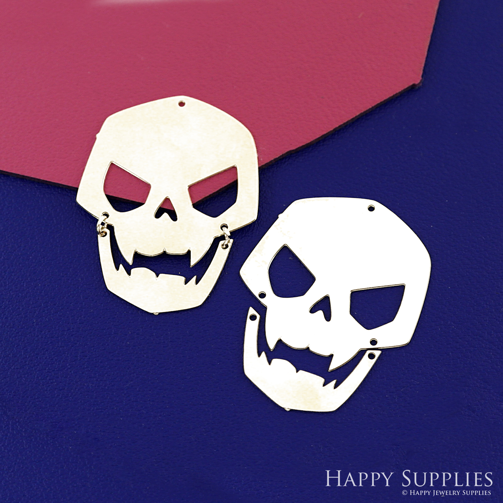 4pcs(1set) Stainless Steel Jewelry Charms, Raw Brass Charms, Skull charms, Geometric Stainless Steel Earring Charms, Brass Jewelry Pendants, Stainless Steel Silver Jewelry Findings, Brass Pendants Jewelry Wholesale (D2774)