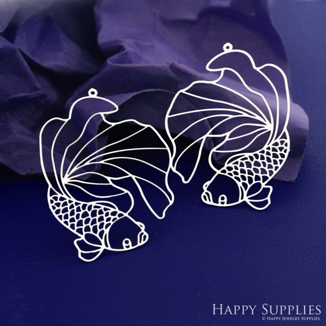 Stainless Steel Jewelry Charms, Raw Brass Charms, Fish Charms, Earrings Findings, Stainless Steel Silver Jewelry Pendants, Brass Jewelry Findings, Stainless Steel Pendants Jewelry Wholesale (D2803)