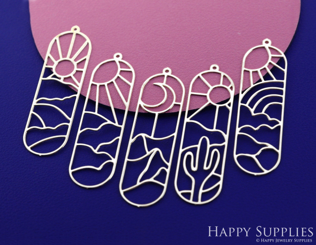 Stainless Steel Jewelry Charms, Brass Charms, Sun Moon Stainless Steel Earring Charms, Stainless Steel Silver Jewelry Pendants, Stainless Steel Silver Jewelry Findings, Stainless Steel Pendants Jewelry Wholesale (D2710)