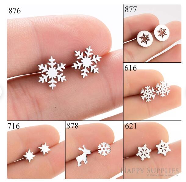 1 Pair Stainless Steel Earrings / Stud Earrings / Gold Earrings/ Black Earrings / earrings studs/ stud earrings for women (ZE876-ZE878)