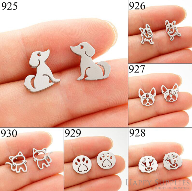 1 Pair Stainless Steel Earrings / Stud Earrings / Gold Earrings/ Black Earrings / earrings studs/ stud earrings for women (ZE925-ZE930)
