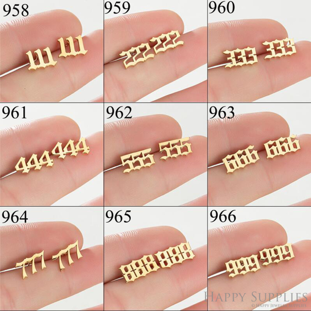 1 Pair Stainless Steel Earrings / Stud Earrings / Gold Earrings/ Black Earrings / earrings studs/ stud earrings for women (ZE958-ZE966)