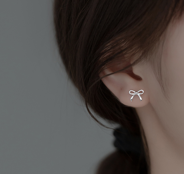 Stud Earrings,Sterling Silver Stud Earrings,Tiny Stud Earrings,Minimalist Earrings,Earrings Studs,Earring Findings, Knot Earrings(YER026)