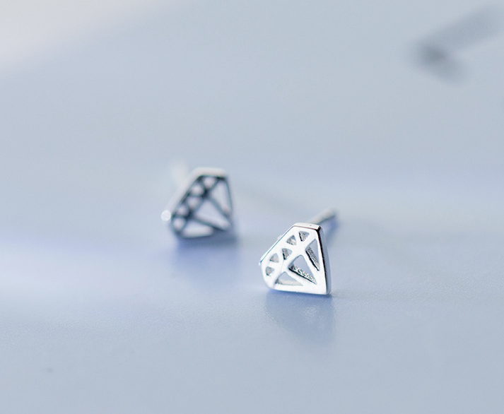 Stud Earrings,Sterling Silver Stud Earrings,Tiny Stud Earrings,Minimalist Earrings,Earrings Studs,Earring Findings, Geometry Earrings(YER076)