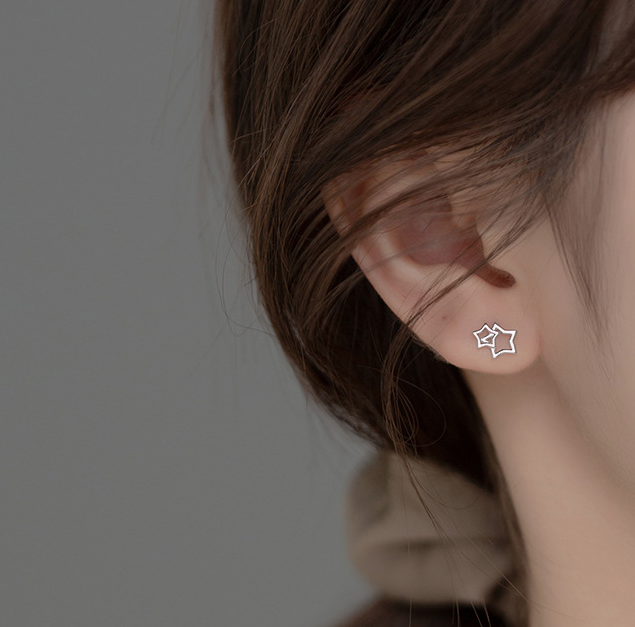 Stud Earrings,Sterling Silver Stud Earrings,Tiny Stud Earrings,Minimalist Earrings,Earrings Studs,Earring Findings, Star Earrings(YER094)