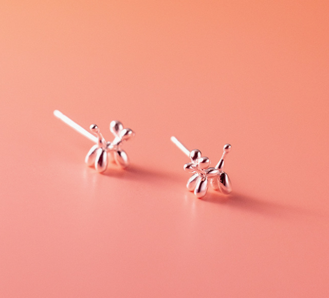 Stud Earrings,Sterling Silver Stud Earrings,Tiny Stud Earrings,Minimalist Earrings,Earrings Studs,Earring Findings, Dog Earrings(YER102)