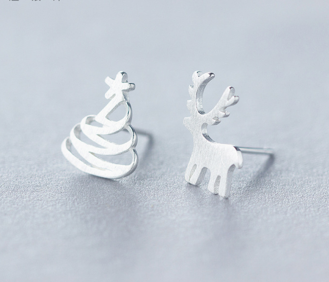 Stud Earrings,Sterling Silver Stud Earrings,Tiny Stud Earrings,Minimalist Earrings,Earrings Studs,Earring Findings, Christmas Earrings(YER112)