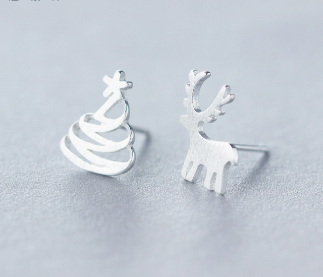 Stud Earrings,Sterling Silver Stud Earrings,Tiny Stud Earrings,Minimalist Earrings,Earrings Studs,Earring Findings, Christmas Earrings(YER112)