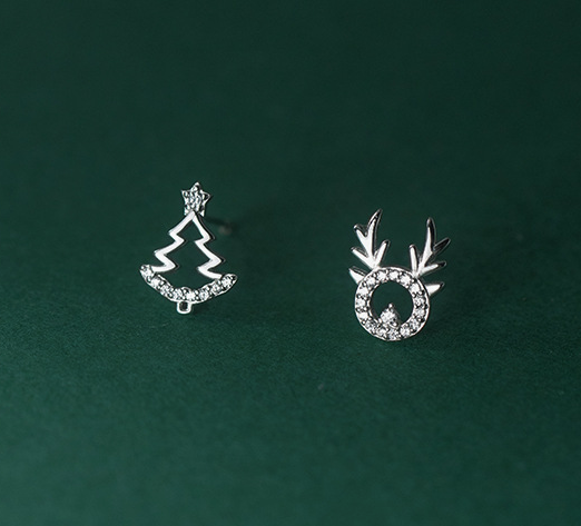 Stud Earrings,Sterling Silver Stud Earrings,Tiny Stud Earrings,Minimalist Earrings,Earrings Studs,Earring Findings, Christmas Earrings(YER118)