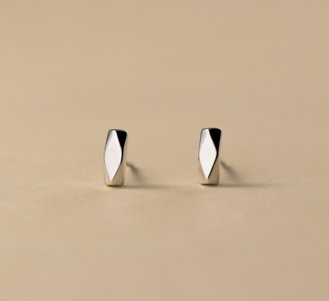 Stud Earrings,Sterling Silver Stud Earrings,Tiny Stud Earrings,Minimalist Earrings,Earrings Studs,Earring Findings, Geometry Earrings(YER127)
