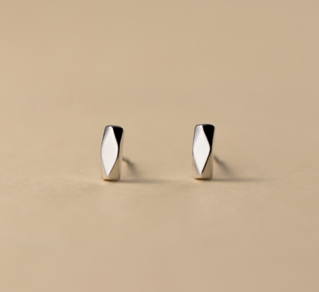 Stud Earrings,Sterling Silver Stud Earrings,Tiny Stud Earrings,Minimalist Earrings,Earrings Studs,Earring Findings, Geometry Earrings(YER127)