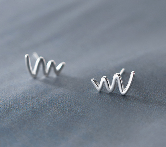 Stud Earrings,Sterling Silver Stud Earrings,Tiny Stud Earrings,Minimalist Earrings,Earrings Studs,Earring Findings, Geometry Earrings(YER128)