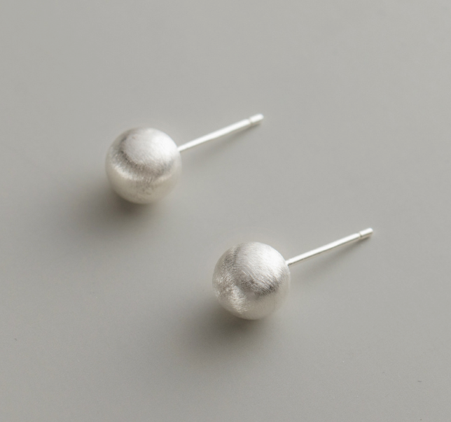 Stud Earrings,Sterling Silver Stud Earrings,Tiny Stud Earrings,Minimalist Earrings,Earrings Studs,Earring Findings, Ball Earrings (YER136)