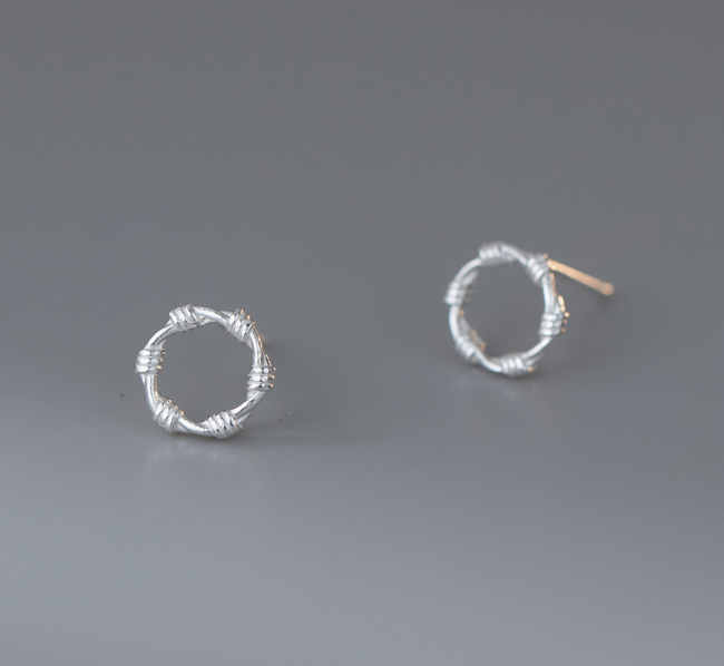 Stud Earrings,Sterling Silver Stud Earrings,Tiny Stud Earrings,Minimalist Earrings,Earrings Studs,Earring Findings, Geometric Earrings (YER140)
