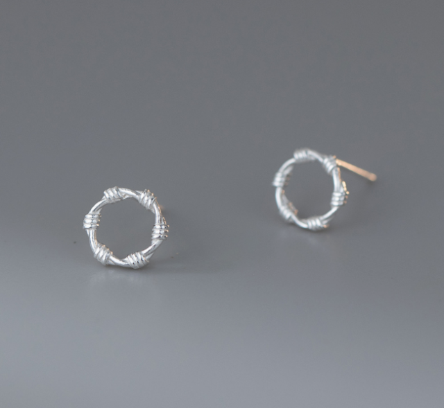 Stud Earrings,Sterling Silver Stud Earrings,Tiny Stud Earrings,Minimalist Earrings,Earrings Studs,Earring Findings, Geometric Earrings (YER140)