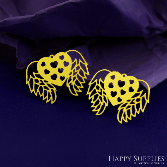 Stainless Steel Jewelry Charms, Raw Brass Charms, Heart Charms, Earrings Findings, Stainless Steel Silver Jewelry Pendants, Brass Jewelry Findings, Stainless Steel Pendants Jewelry Wholesale (D2924)