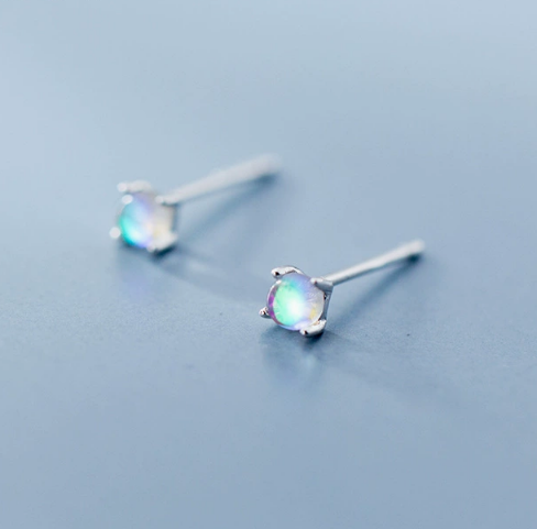 Stud Earrings,Sterling Silver Stud Earrings,Tiny Stud Earrings,Minimalist Earrings,Earrings Studs,Earring Findings, Geometric Coloured glaze Earrings (YER144)